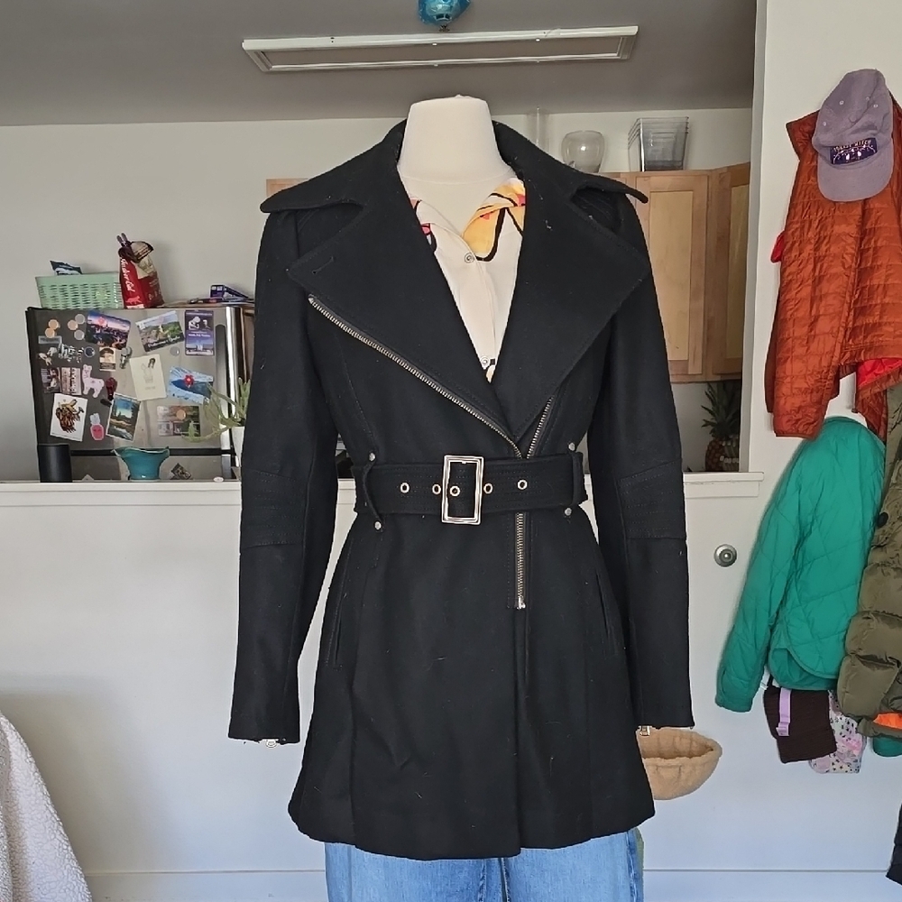 Women's Black Belted Jacket